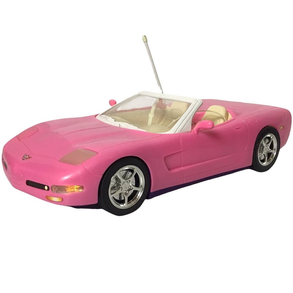 Barbie Remote Control Pink Corvette Convertible Car 2001 Mattel Vintage